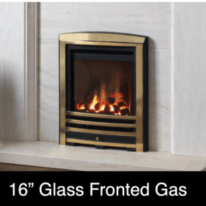 16 inch glass fronted gas fire 