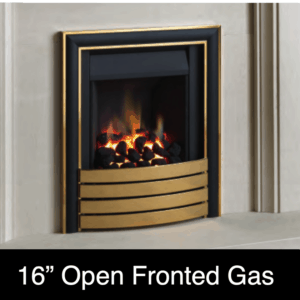 16 inch open fronted gas fire